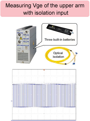 Measuring Vge of the upper arm with isolation input